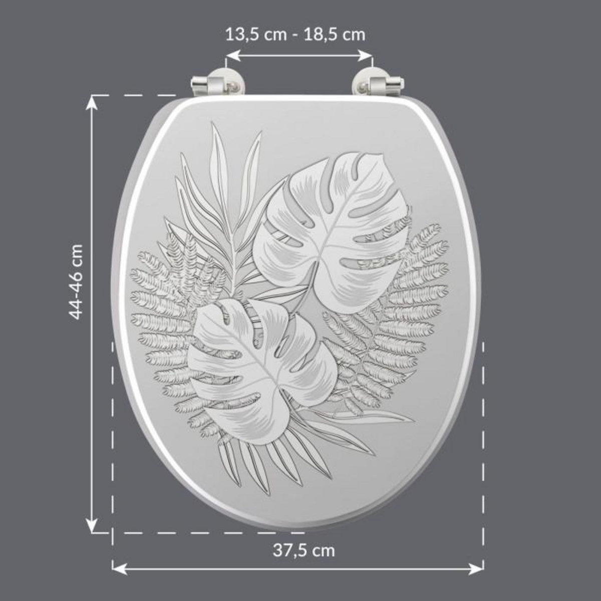 Paris Prix Abattant WC Imprimé  Amber  46cm Gris