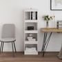 Voir la diapositive 3 : VIDAXL Bibliotheque/Separateur de piece Blanc 40x30x135,5cm Pin massif