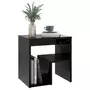 VIDAXL Table de chevet Noir 40x30x40 cm Agglomere