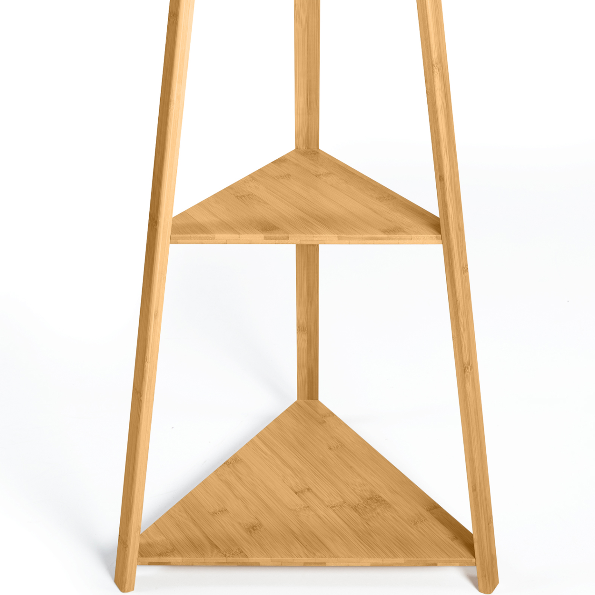 Voir la diapositive 3 : ID MARKET Porte-manteau bambou LANA avec étagères d'angle