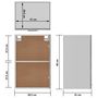 Voir la diapositive 6 : VIDAXL Armoire suspendue Gris beton 39,5x31x60 cm Bois d'ingenierie