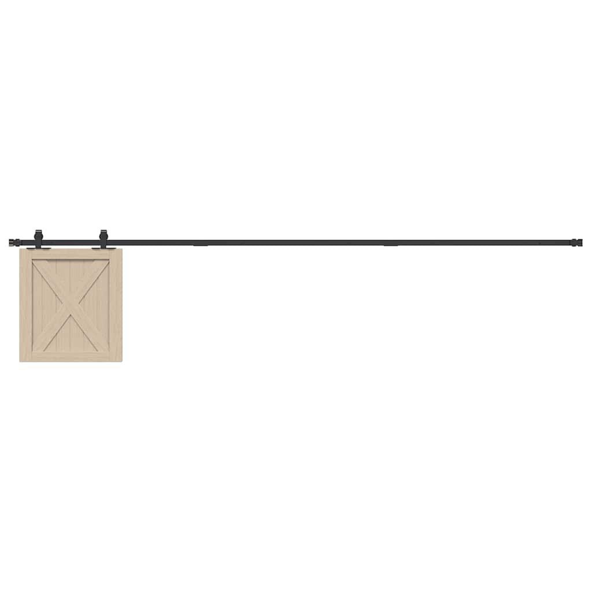 VIDAXL Kit de porte d'armoire coulissante 244 cm acier au carbone
