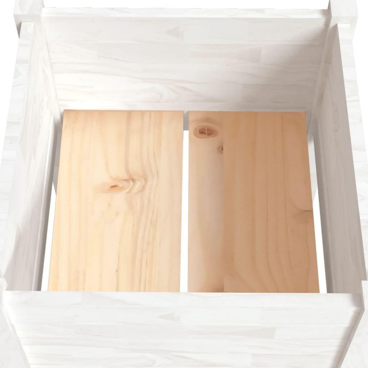 VIDAXL Jardiniere d'exterieur Blanc 40x40x70 cm Bois de pin massif