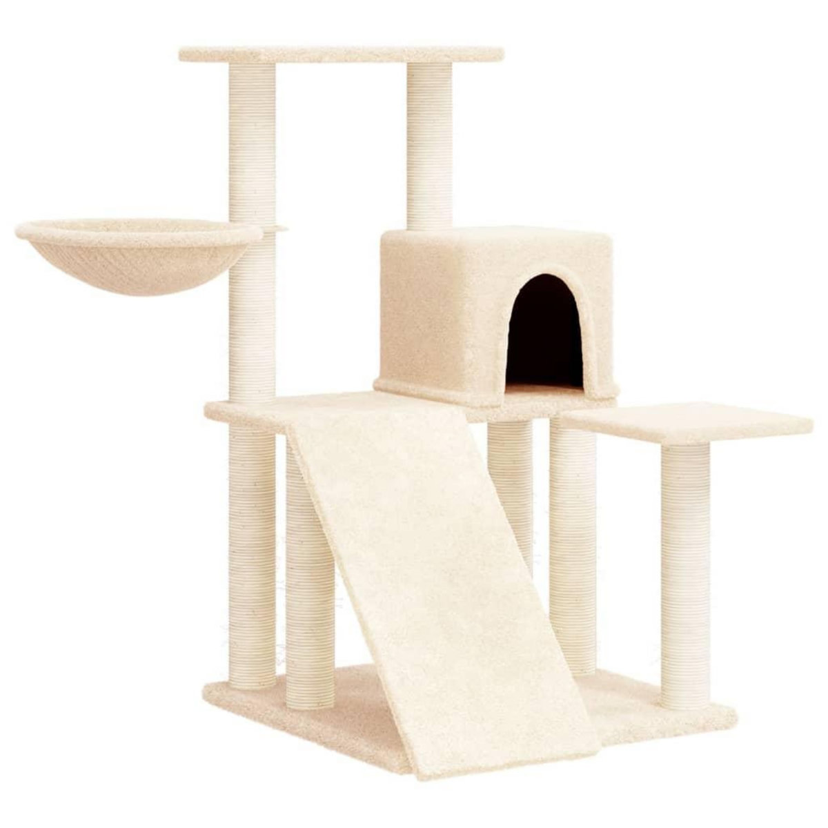 VIDAXL Arbre a chat avec griffoirs en sisal Creme 82 cm