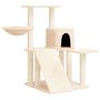 Voir la diapositive 2 : VIDAXL Arbre a chat avec griffoirs en sisal Creme 82 cm