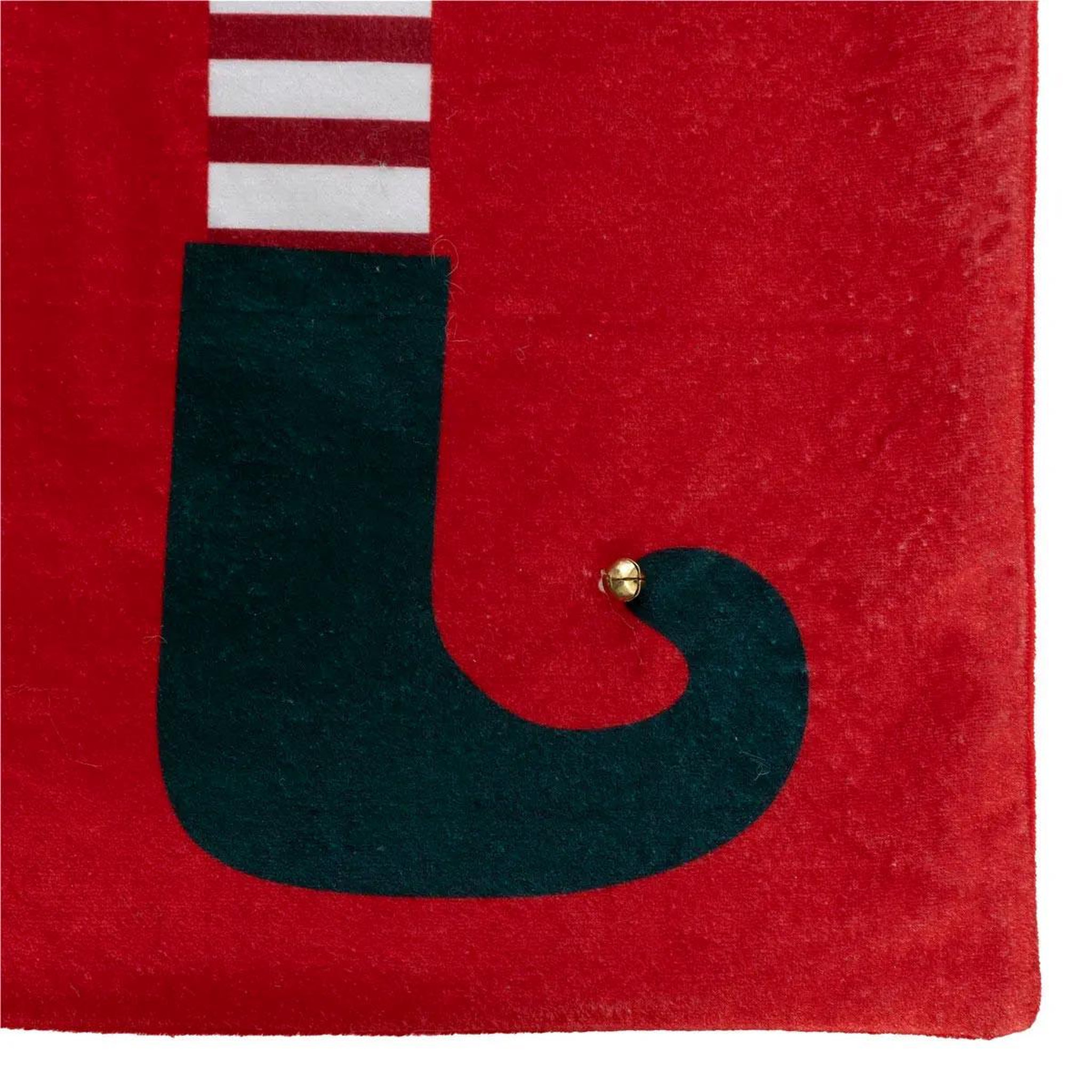 Voir la diapositive 2 : ATMOSPHERA Hotte de noël en velours  lutin  70cm rouge
