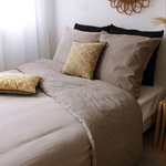 Paris Prix Parure de Lit 3 Pièces  Gypsy  240x220cm Naturel