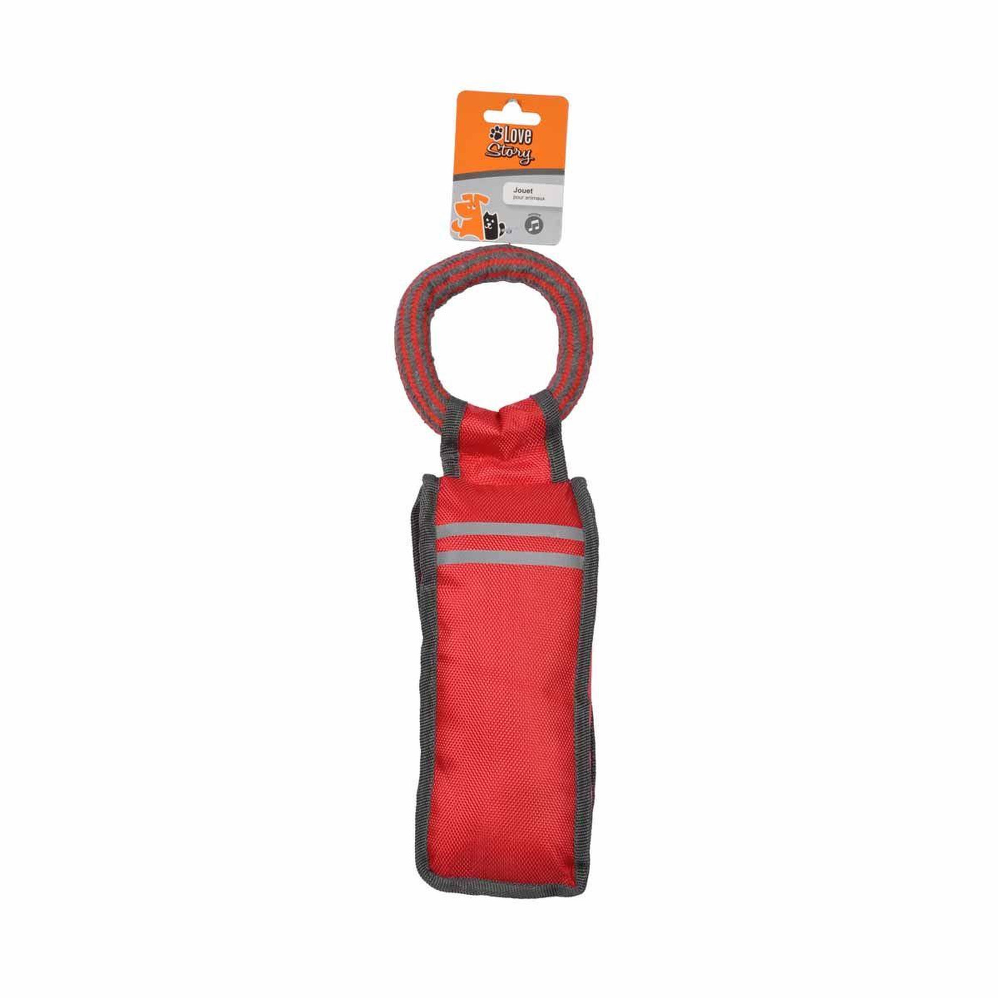 Voir la diapositive 2 : HOMEA Jouet pour chien  oxford fitness  32cm rouge