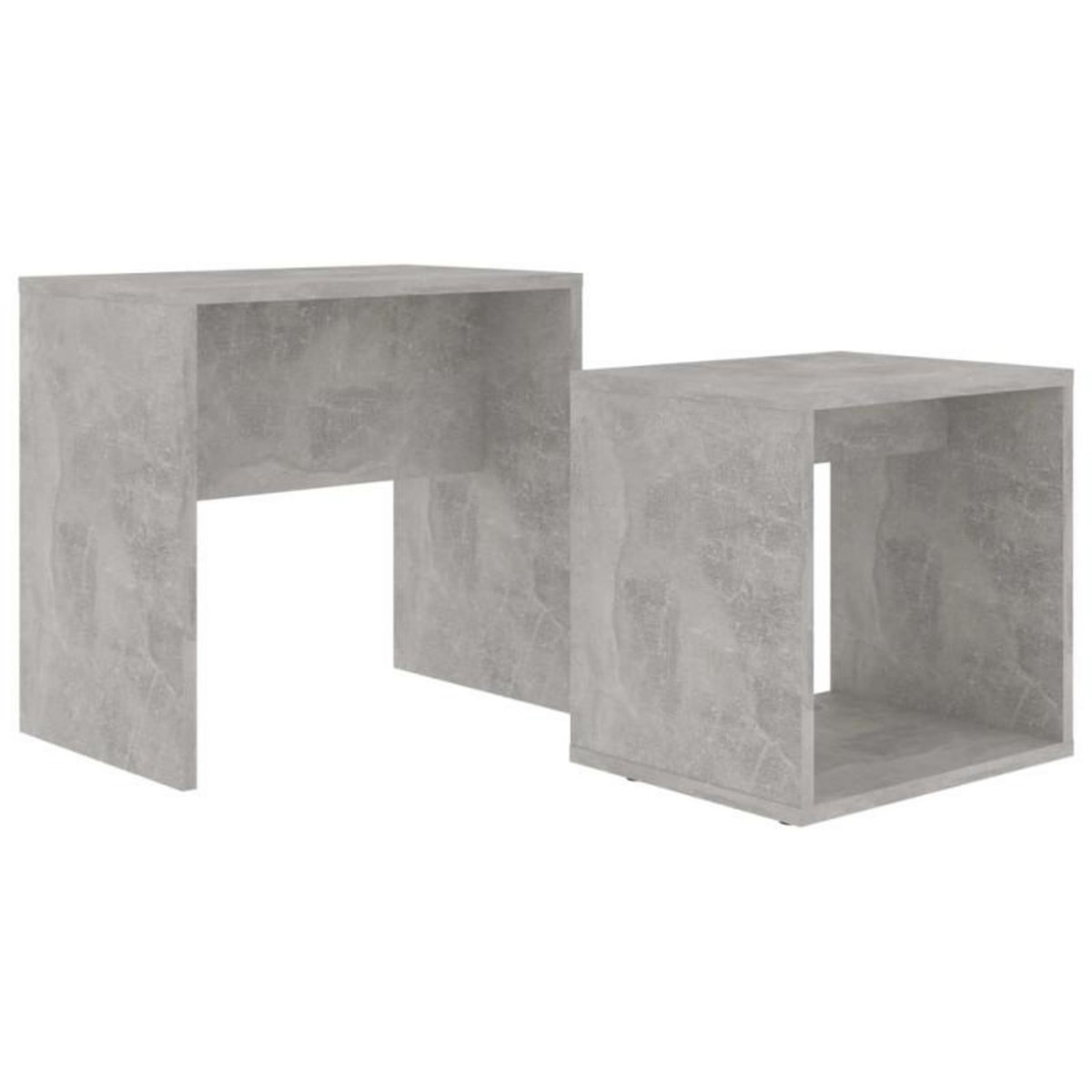 VIDAXL Ensemble de table basse Gris béton 48x30x45 cm Bois ingénierie