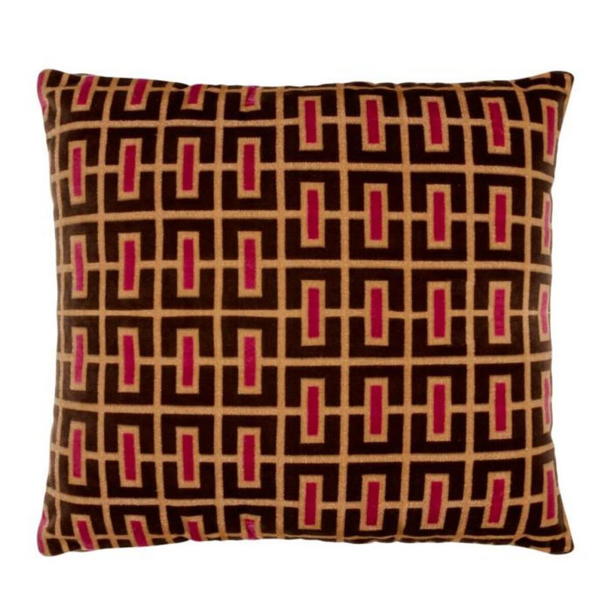 ATMOSPHERA Coussin en Velours Jacquard  Belli  40x40cm Multicolore