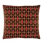 ATMOSPHERA Coussin en Velours Jacquard  Belli  40x40cm Multicolore