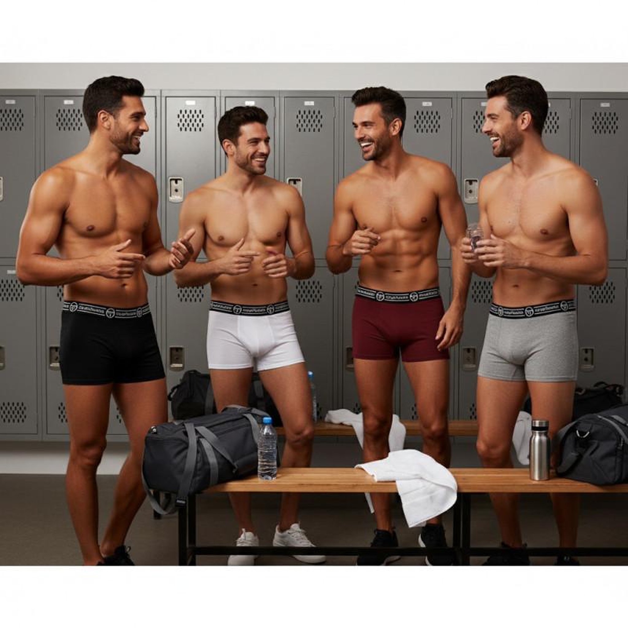 Voir la diapositive 2 : SERGIO TACCHINI Sergio Tacchini Pack de Boxers Homme Lot de 4