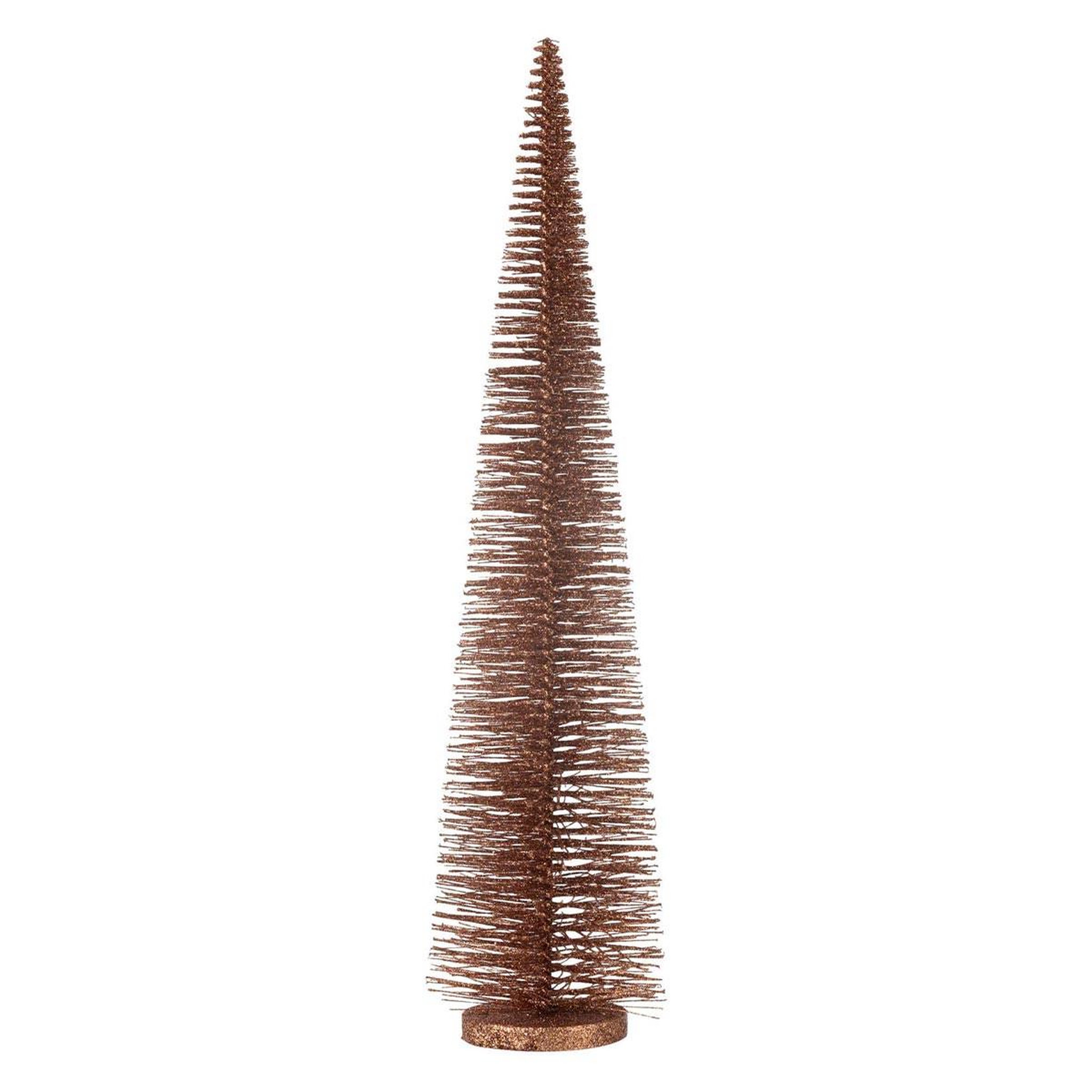 J-LINE Sapin de noël déco pailleté  josh  61cm marron