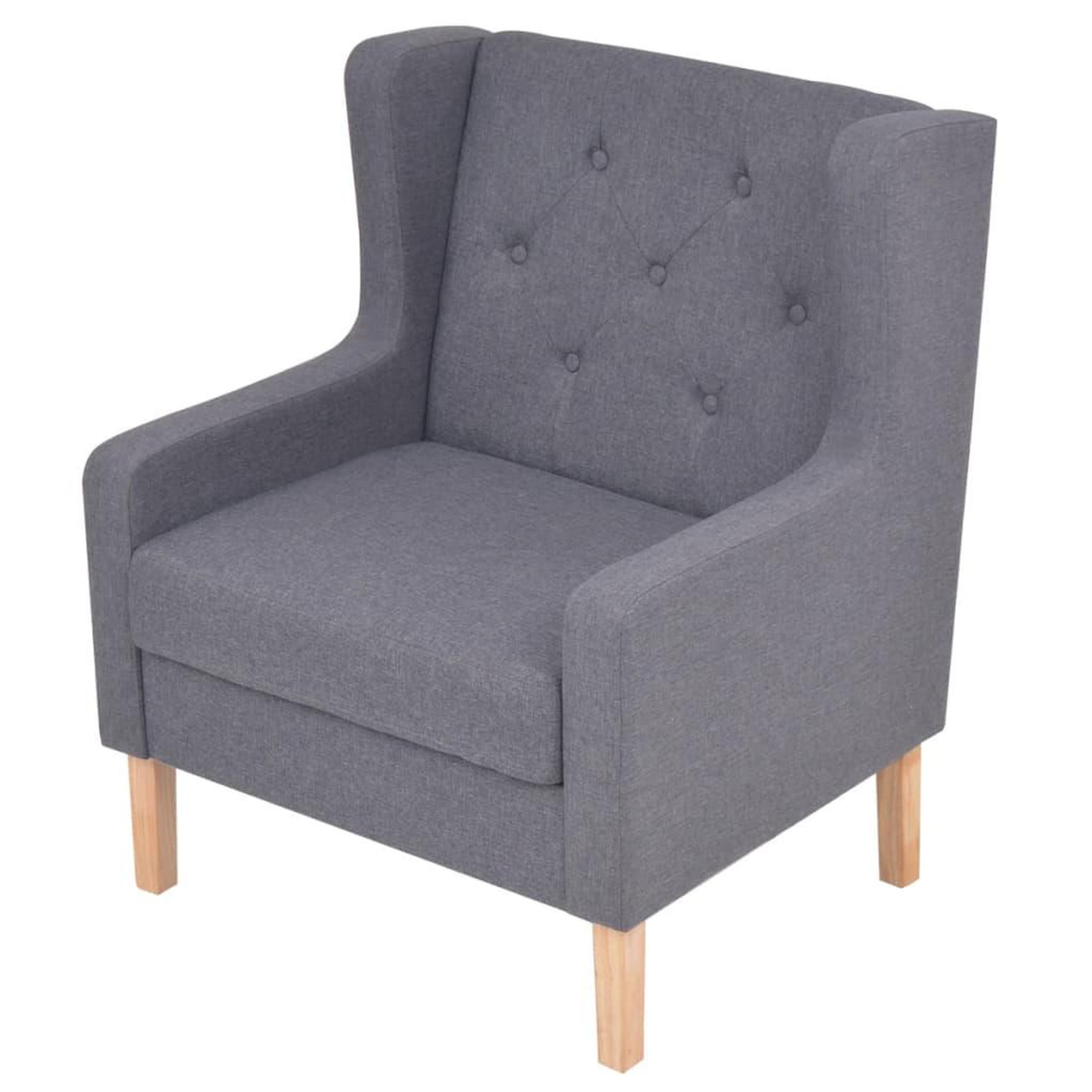 Voir la diapositive 2 : VIDAXL Fauteuil gris tissu