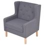 Voir la diapositive 2 : VIDAXL Fauteuil gris tissu