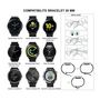 Voir la diapositive 4 : IBROZ Bracelet Samsung/Huawei SoftTouch 20mm bleu