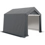 Voir la diapositive 1 : OUTSUNNY Abri de jardin, tente de stockage, 3 x 3 m, imperméable et anti-UV, cadre en acier galvanisé et grande porte, abri de vélo garage pour extérieur, gris foncé