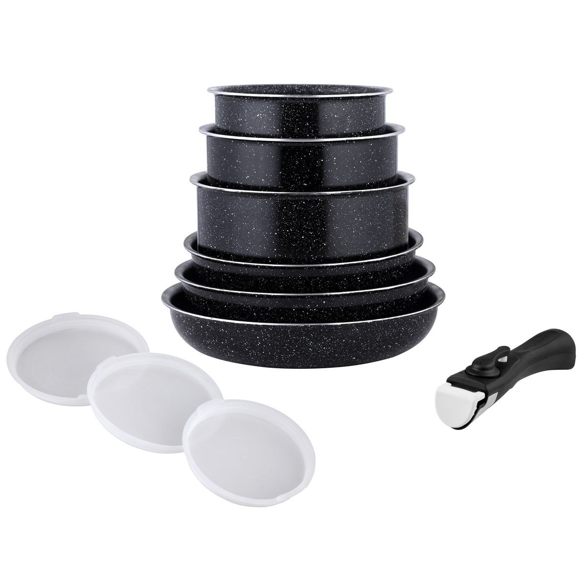 Lot De 10 Masques De Protection Noir - Confortable Et Réutilisable