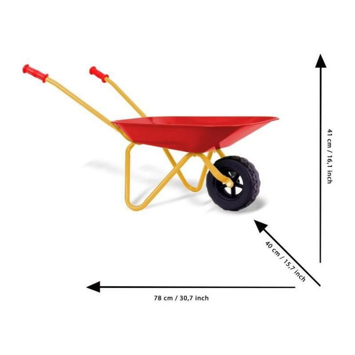 Klein Brouette en métal - KLEIN - 7669 - Avec 3 outils et 1 paire de gants - Des 3 ans