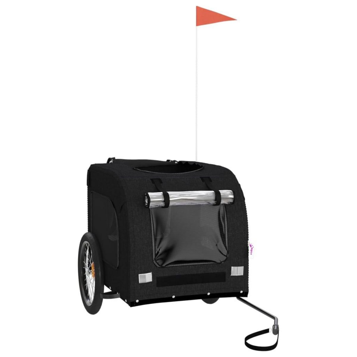 VIDAXL Remorque de velo pour animaux de compagnie noir