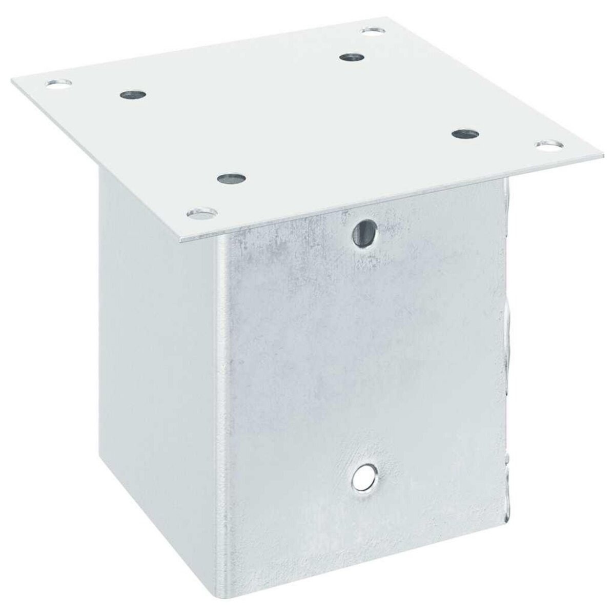 VIDAXL Bases de poteau carrees 4 pcs argent 101x101 mm acier galvanise