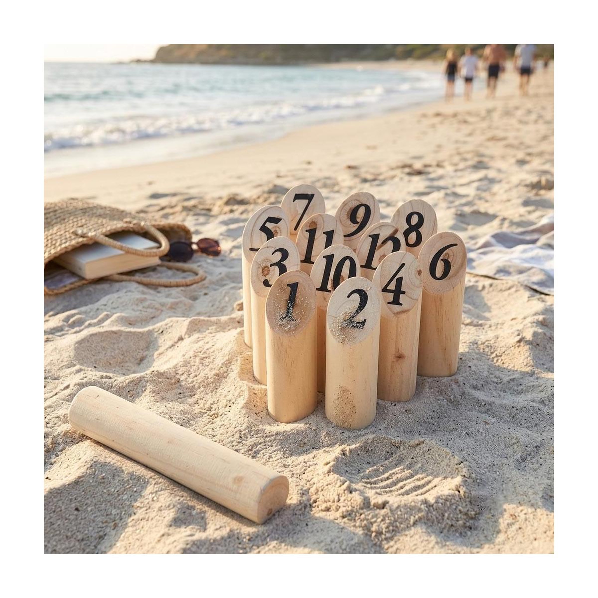 Voir la diapositive 3 : MISTER GADGET Jeu de Quilles en Bois  Nordique  15cm Naturel
