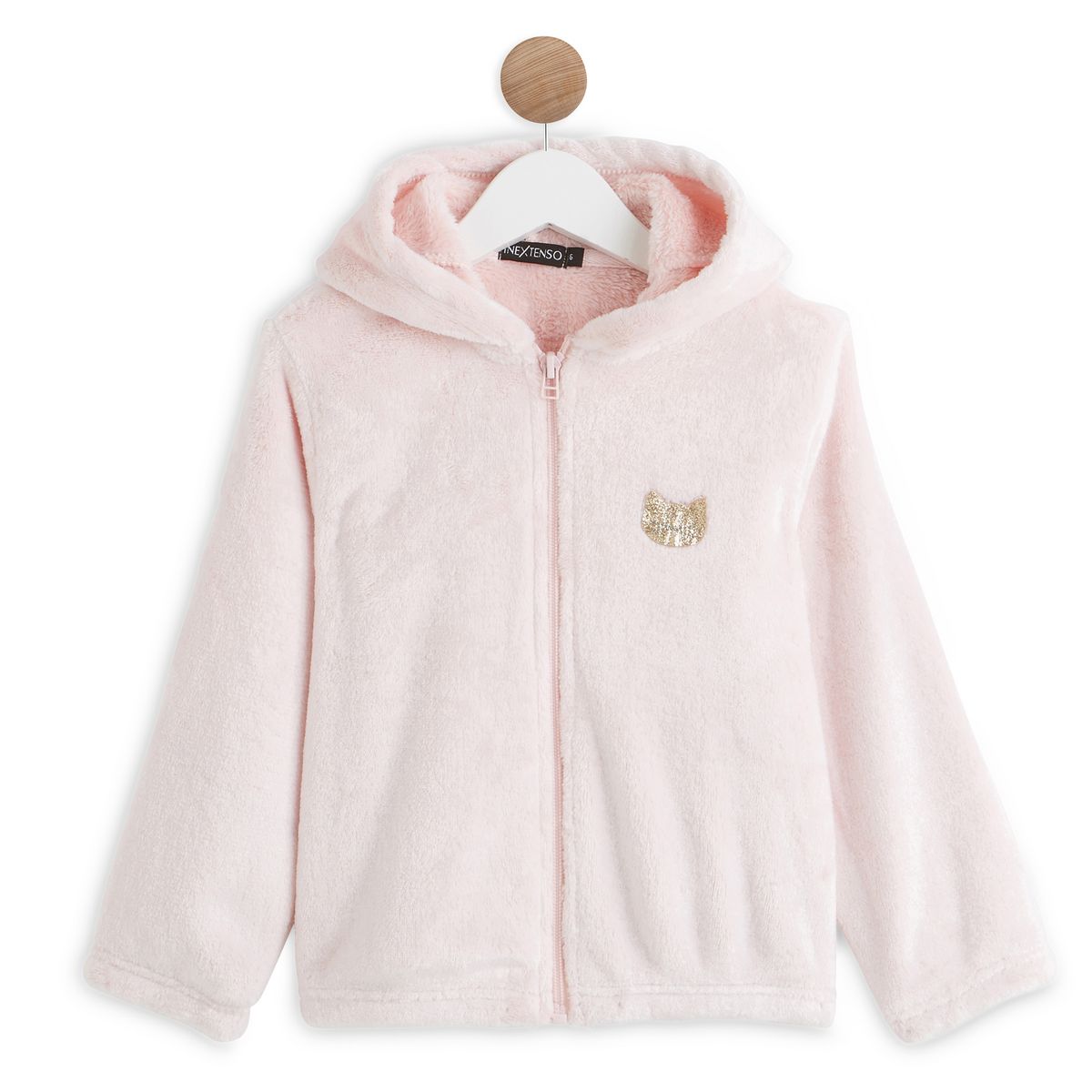 IN EXTENSO Sweat zippé peluche fille