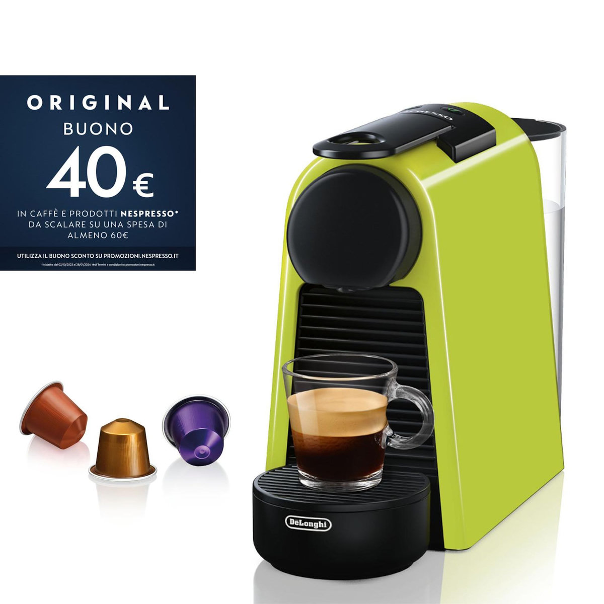 DELONGHI Machine à café à capsules DeLonghi Essenza Mini EN 85.L 0,6 L automatique