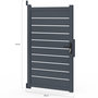 Voir la diapositive 4 : ID MARKET Portillon 100x160 cm en aluminium ajouré gris anthracite