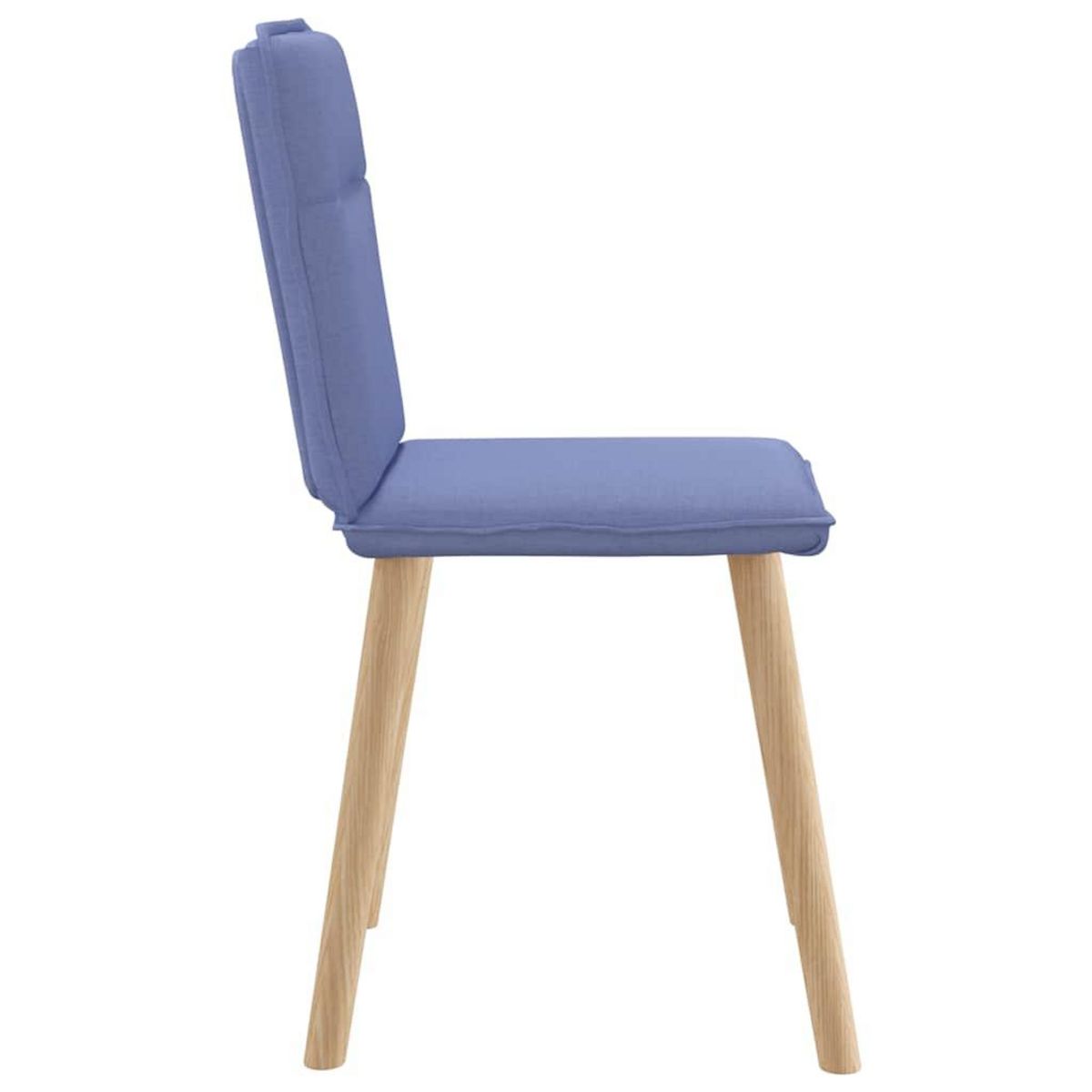 VIDAXL Chaises a manger lot de 4 bleu jean tissu