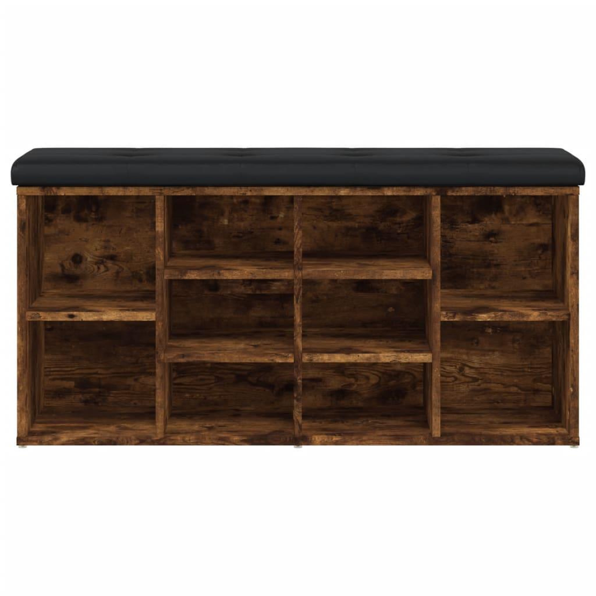Voir la diapositive 5 : VIDAXL Banc a chaussures chene fume 102x32x50 cm bois d'ingenierie