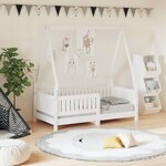 VIDAXL Cadre de lit pour enfant blanc 70x140 cm bois de pin massif