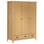 Voir la diapositive 1 : VIDAXL Garde-robe a 3 portes Hill 127x50x170 cm Pin solide