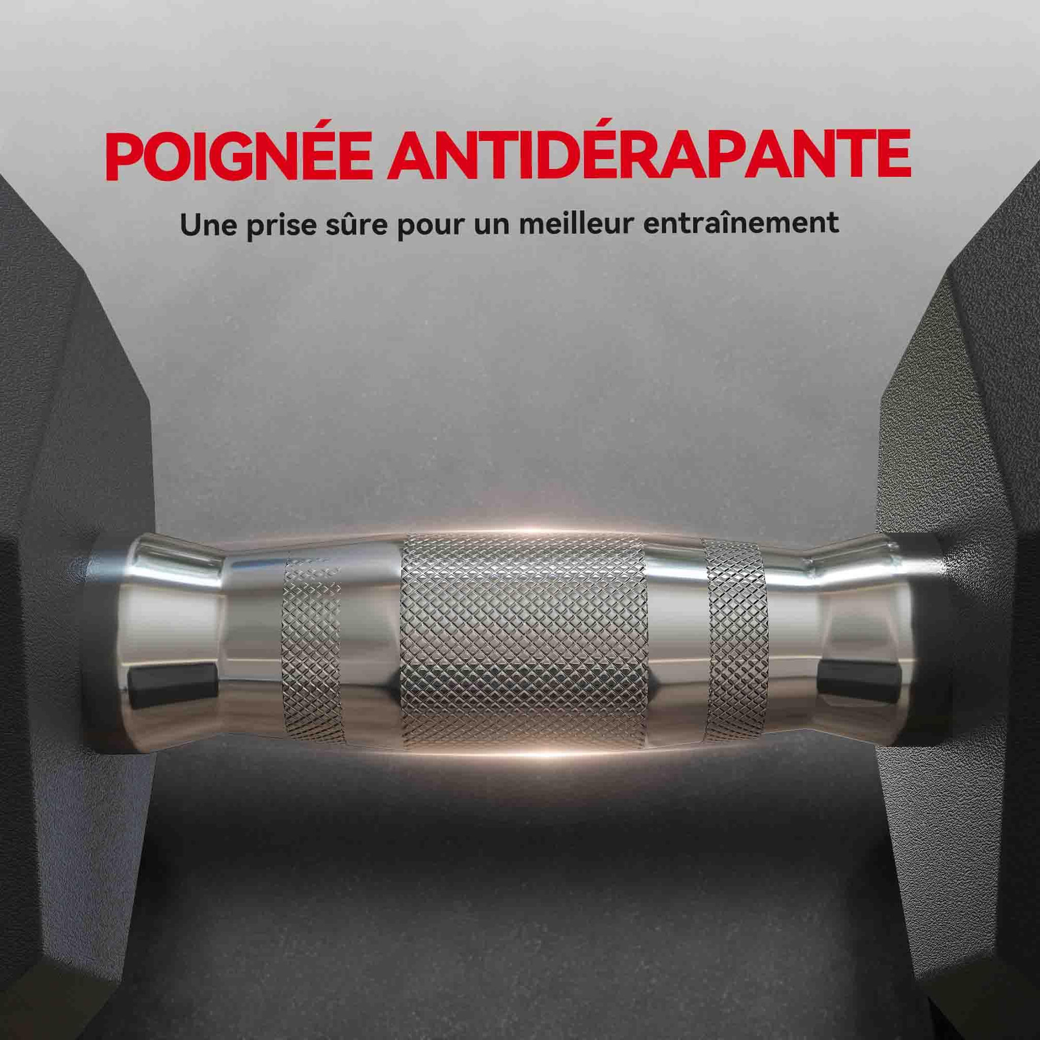 Voir la diapositive 5 : HOMCOM Lot de 2 haltères courtes hexagonales - ensemble d'haltères courtes - total 8 kg - métal caoutchouc noir