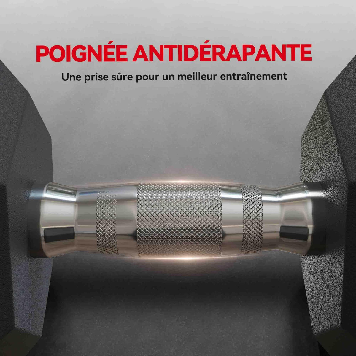 HOMCOM Lot de 2 haltères courtes hexagonales - ensemble d'haltères courtes - total 8 Kg - métal caoutchouc noir