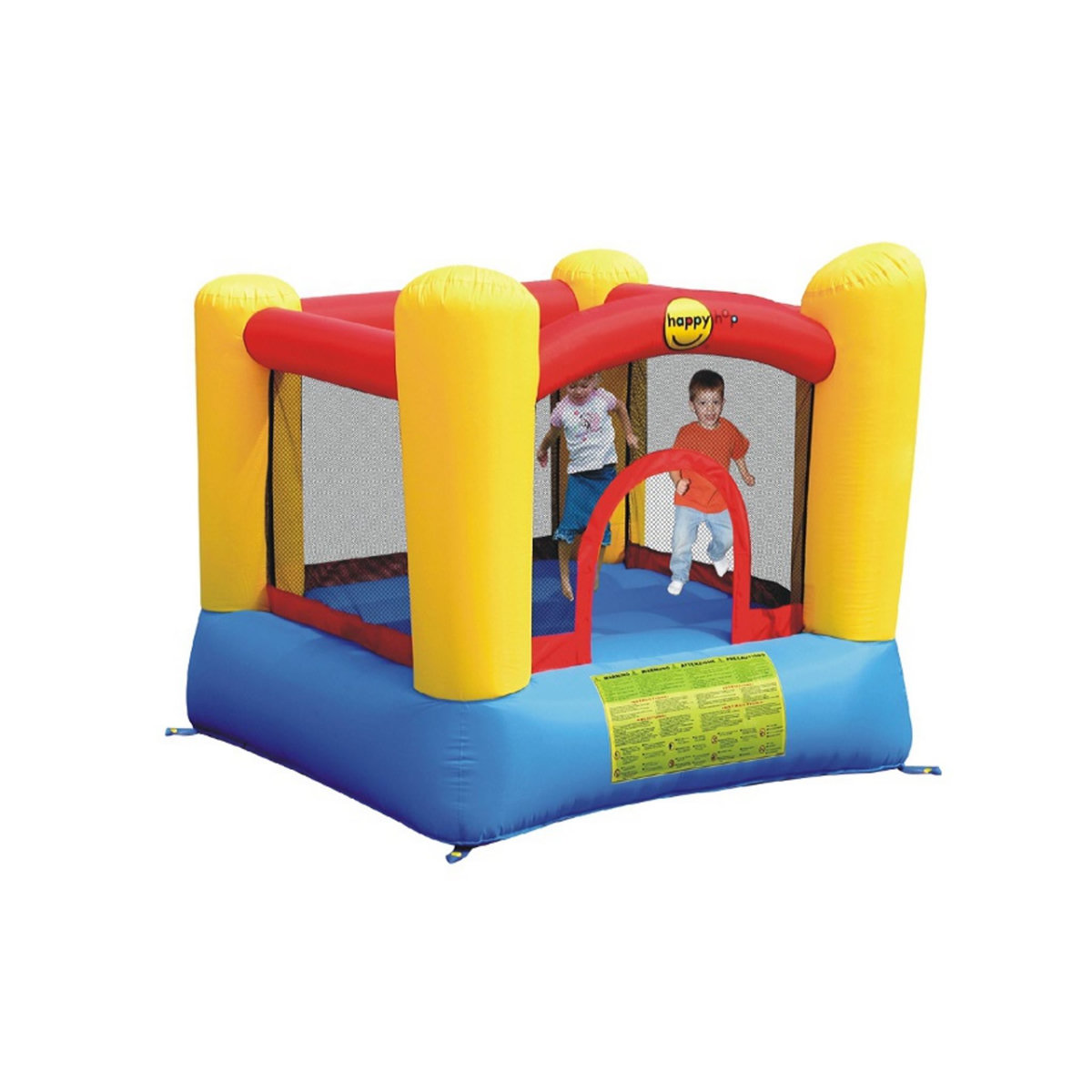 HAPPY HOP Aire de jeux gonflable château jaune 