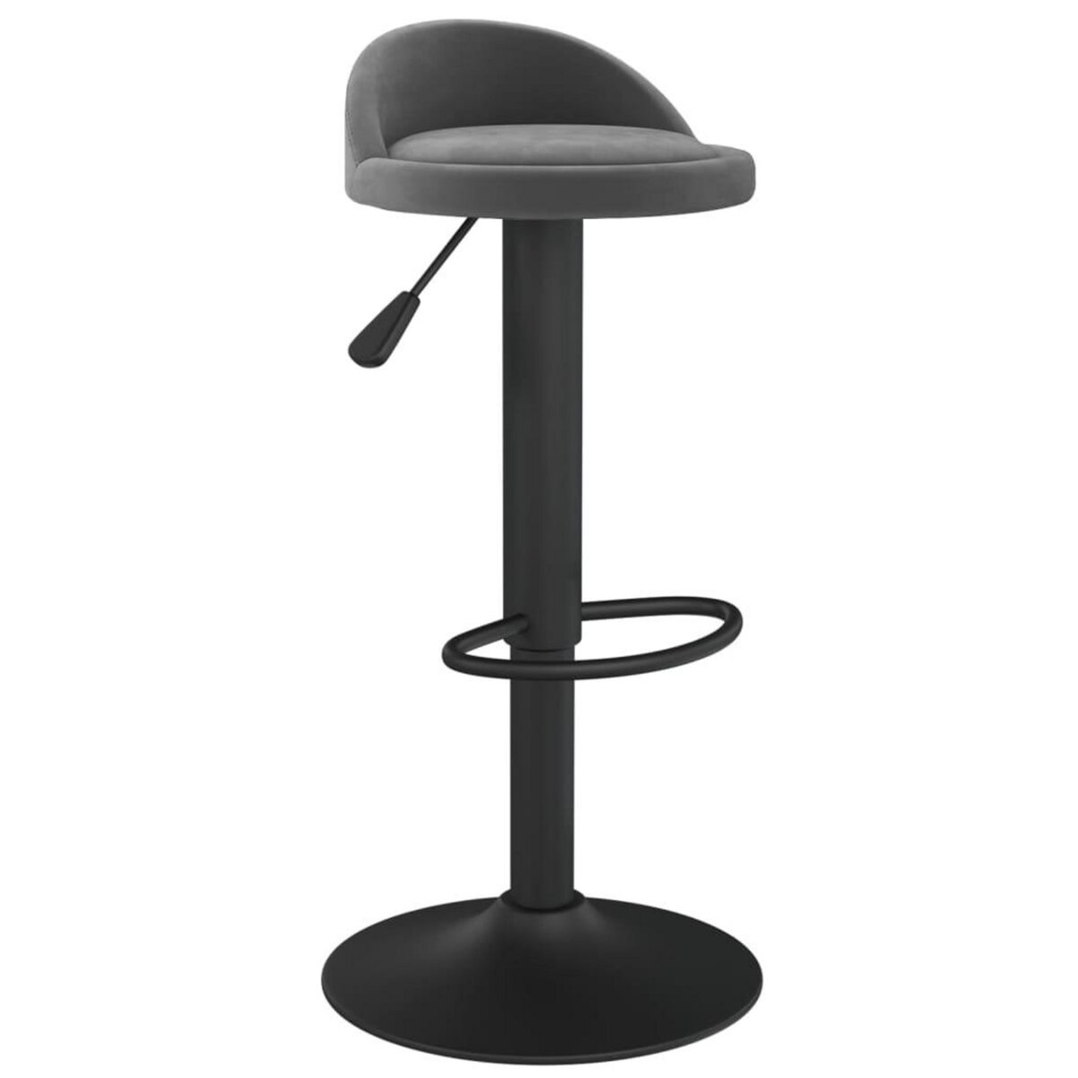 VIDAXL Tabouret de bar Gris fonce Velours