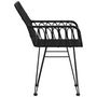 Voir la diapositive 5 : VIDAXL Chaises de jardin lot de 2 avec accoudoir Noir 56x64x80 cm