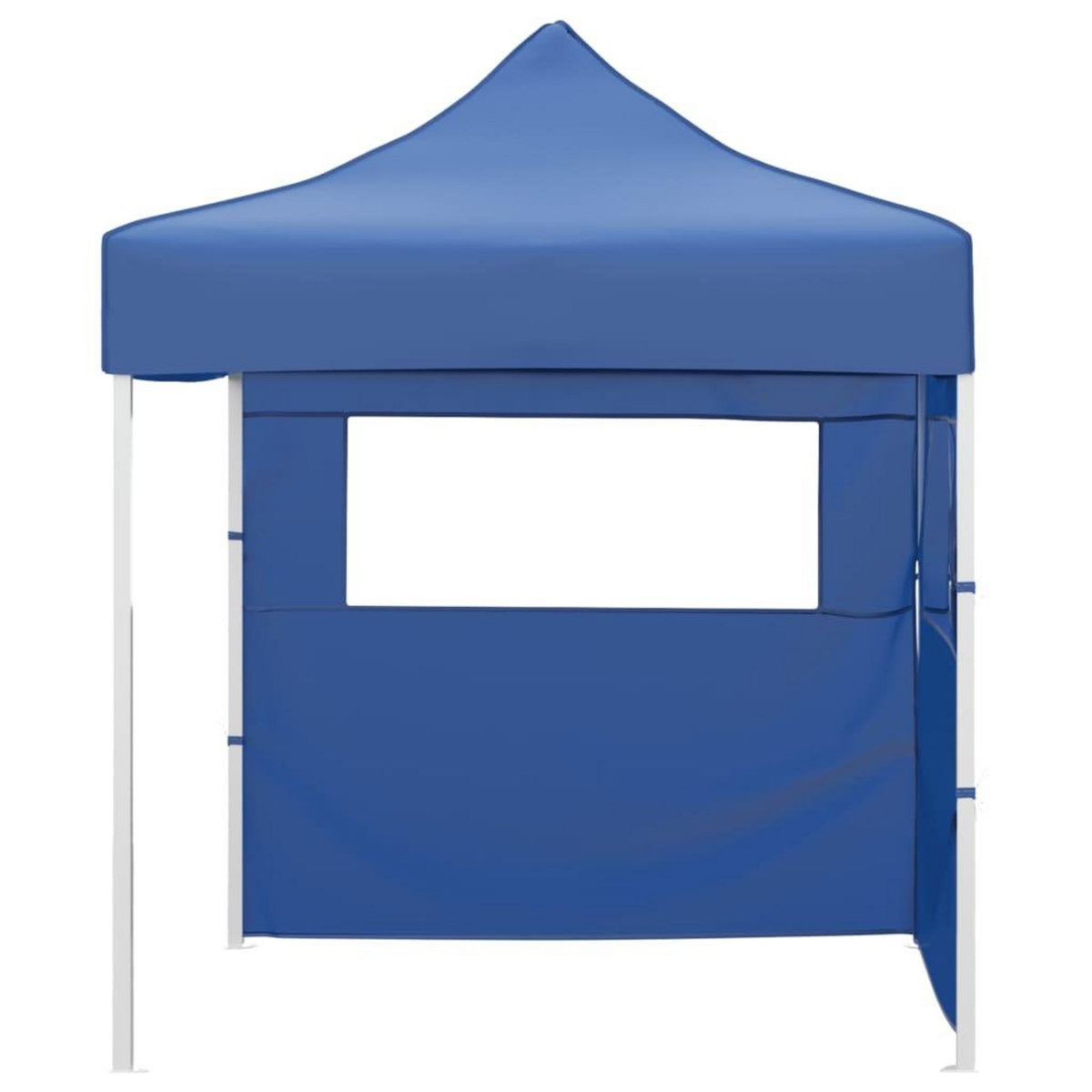 VIDAXL Tente de reception pliable avec 2 parois 2x2 m Acier Bleu