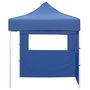 Voir la diapositive 2 : VIDAXL Tente de reception pliable avec 2 parois 2x2 m Acier Bleu