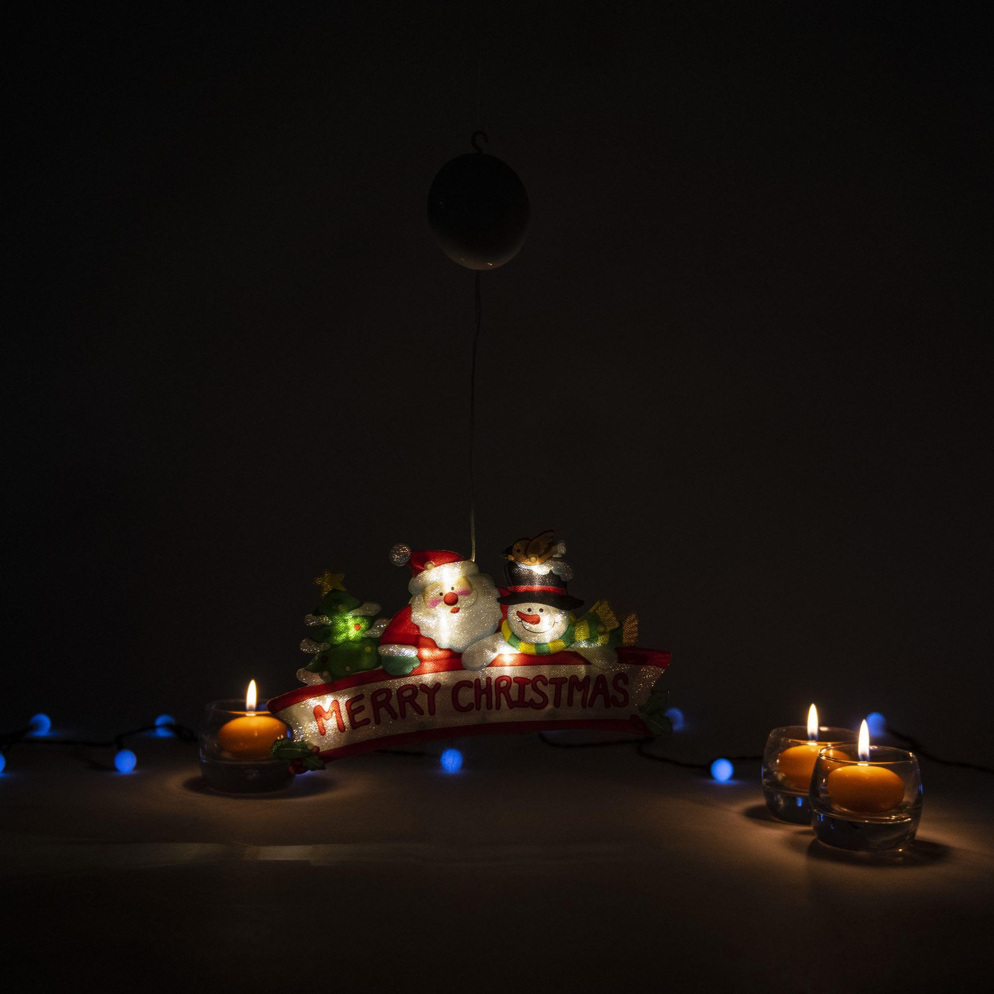 Voir la diapositive 5 : WERKAPRO Joyeux noël lumineux 9led  25 x 13,7 x 2,6cm