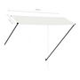 Voir la diapositive 6 : VIDAXL Auvent retractable avec LED 300x150 cm Creme