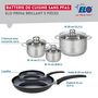 Voir la diapositive 2 : ELO Ensemble de 2 Poêles de cuisson 20 et 32 cm et 3 faitouts 12, 14 et 20 cm Elo Prima Brillant