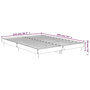 Voir la diapositive 6 : VIDAXL Cadre de lit sans matelas blanc brillant 140x190 cm
