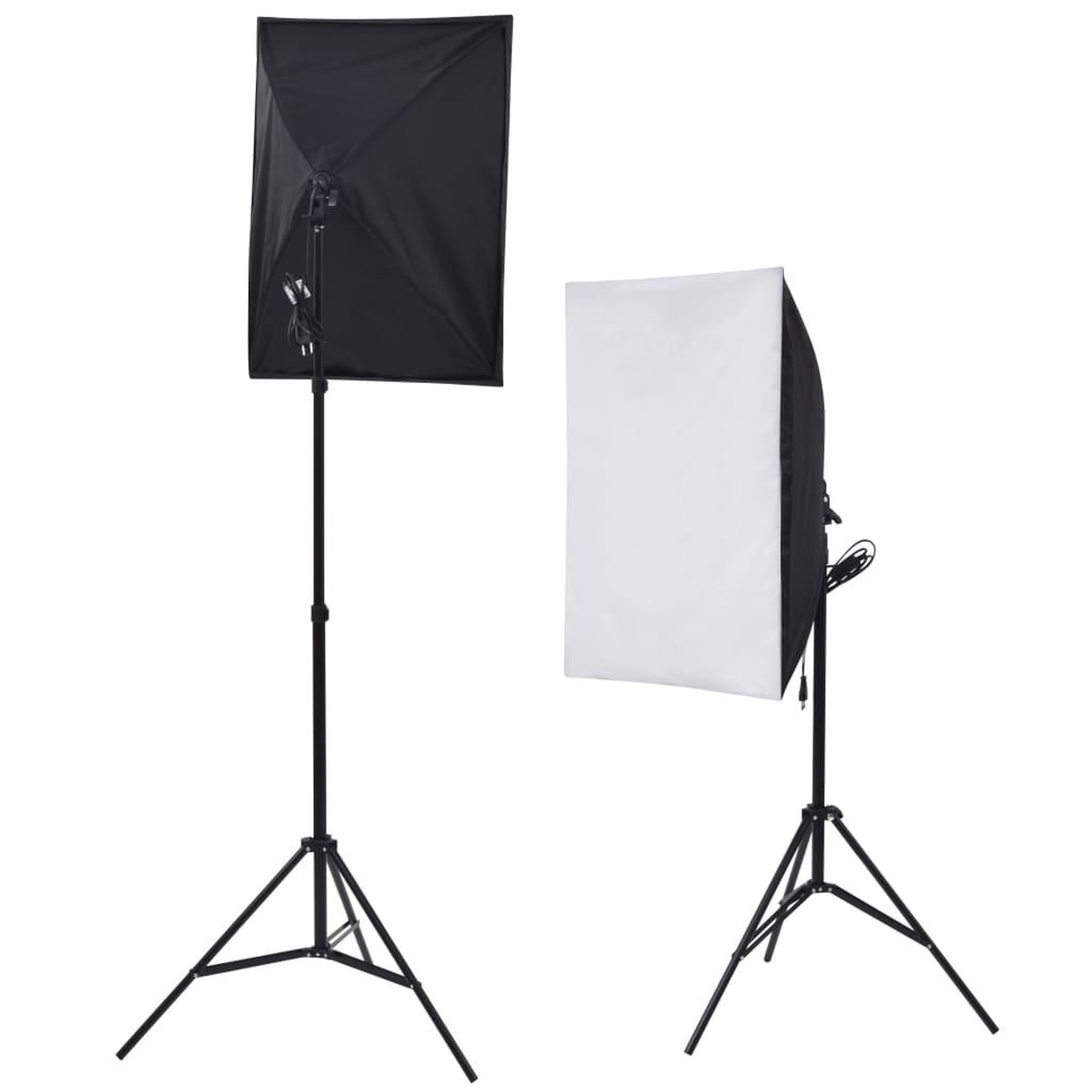 Voir la diapositive 3 : VIDAXL Kit de studio photo boîte a lumiere toile de fond et reflecteur