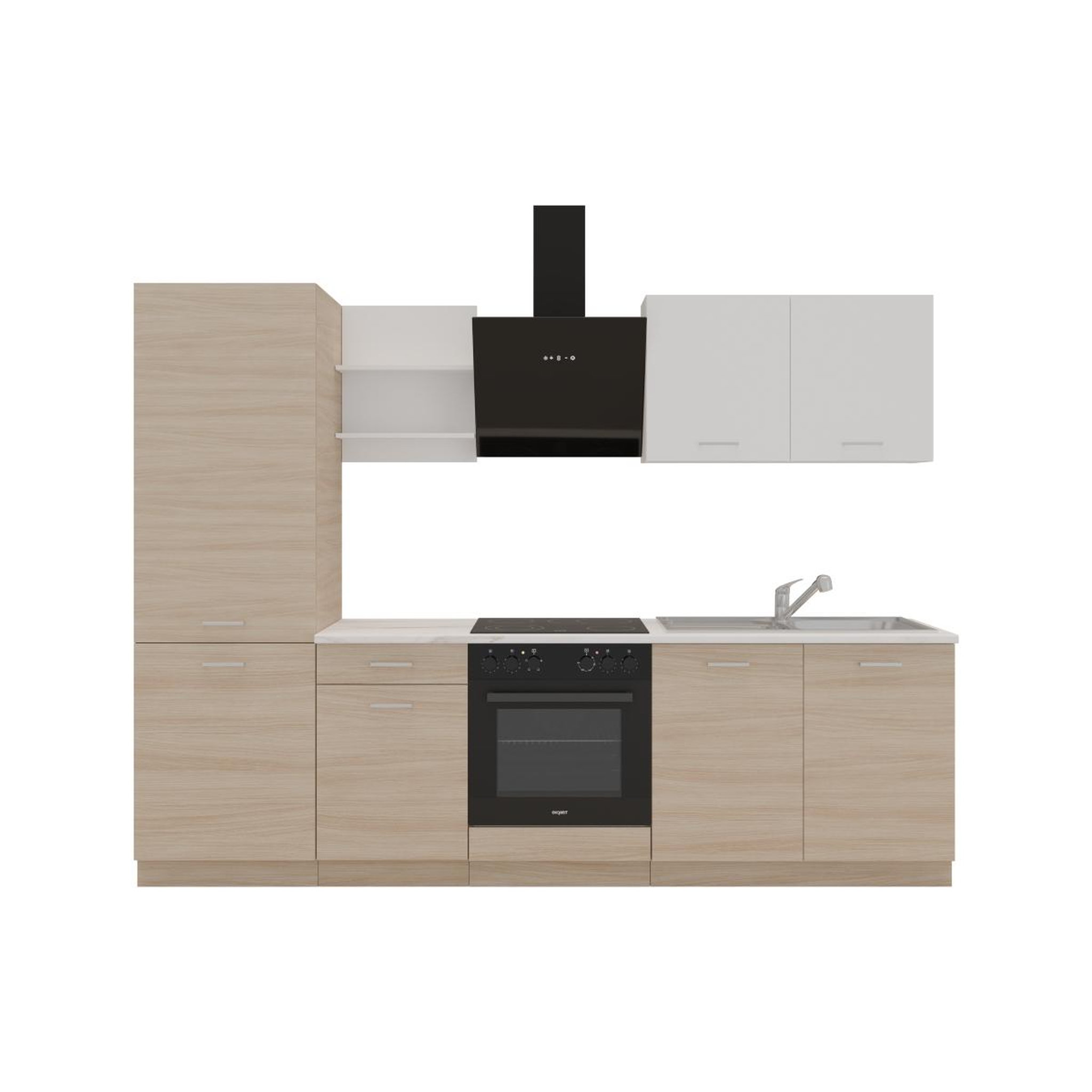 JLC KREATION Cuisine complète blanc et bois 270cm TIA