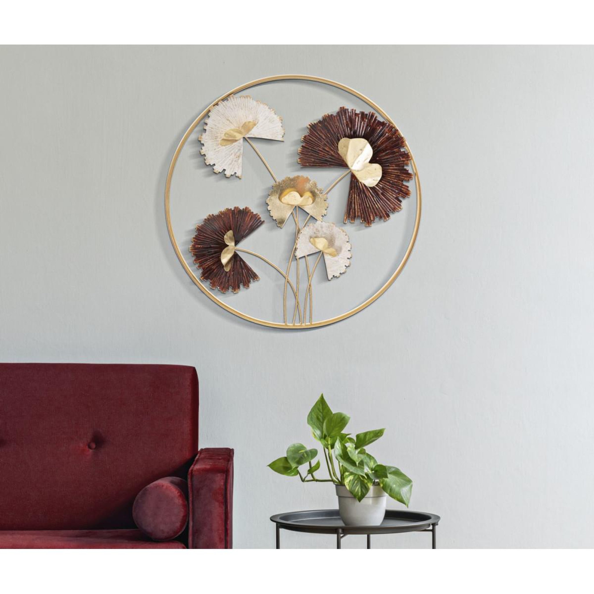Voir la diapositive 5 : Paris Prix Décoration murale ronde en métal  reddy  61cm multicolore