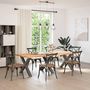 Voir la diapositive 2 : VIDAXL Pieds de table a manger forme de X 3 pcs 90x(72-73) cm acier