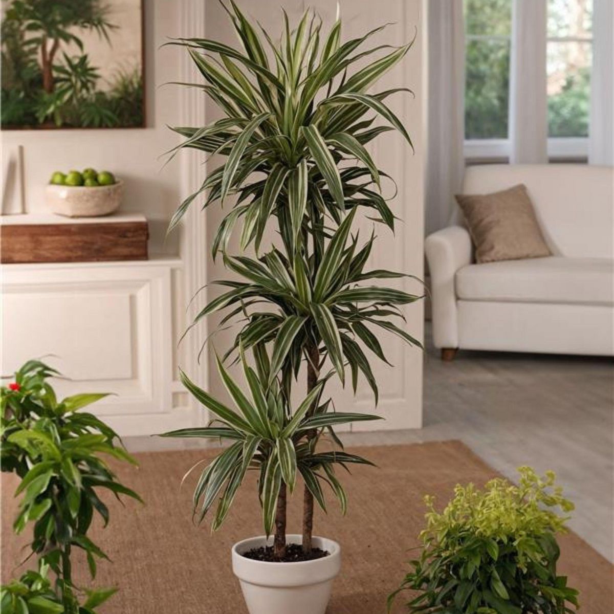 PLANT IN A BOX Dragonnier - Set de 2 - Dracaena Deremensis 'Warneckei' - H60-70cm - ⌀17cm