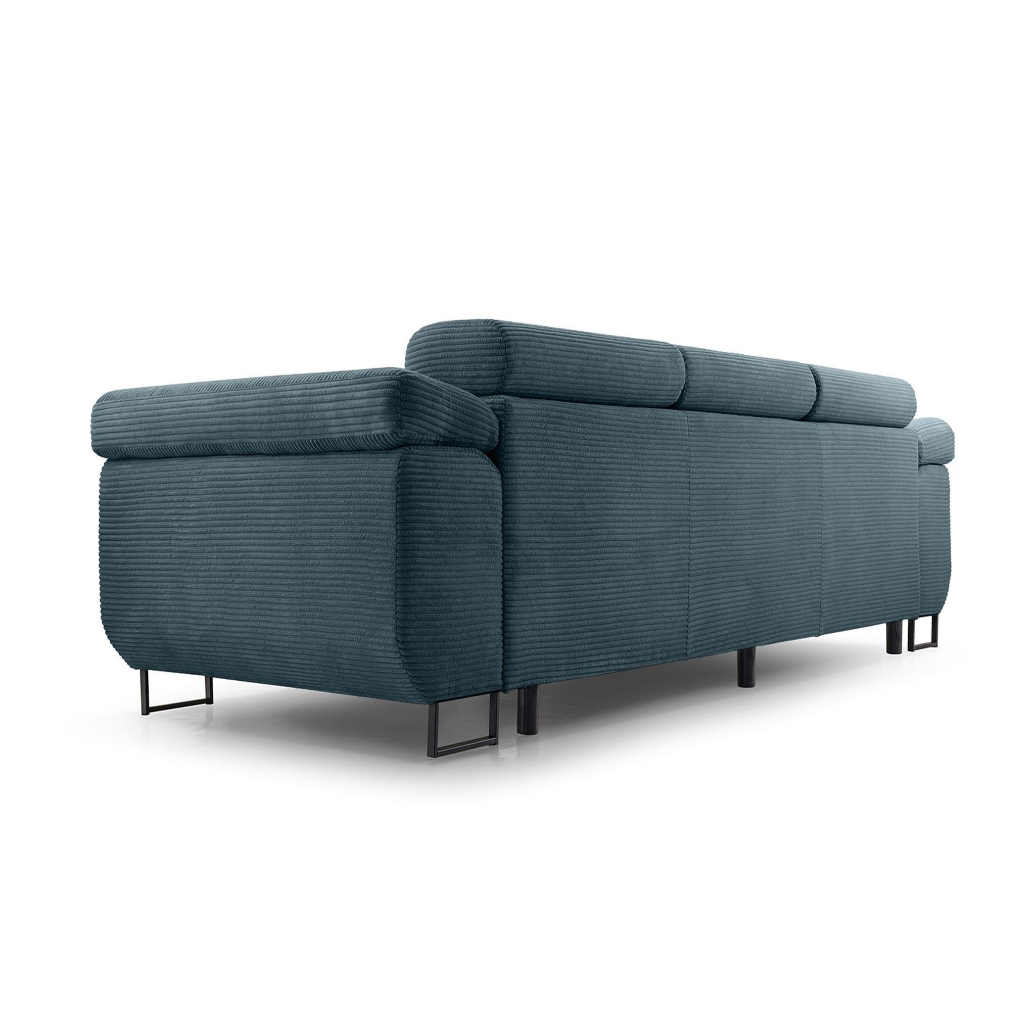 Voir la diapositive 4 : BEST MOBILIER Pablo - canapé 3 places - convertible avec têtières réglables - en velours côtelé